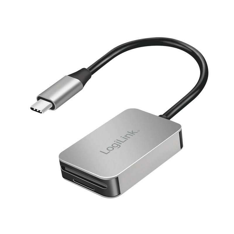 Image of LogiLink USB 3.0 Cardreader. USB-C. SD / microSD. aluminum