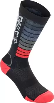 image of Alpinestars Drop 22 Socks, black-red Size M black-red, Size M