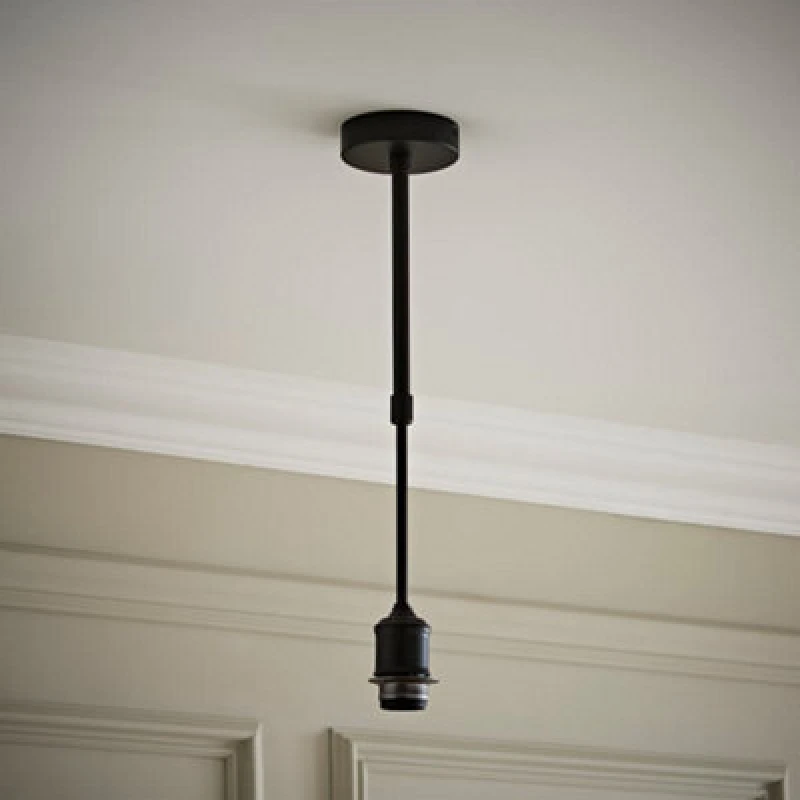 Image of Valuelights Shaw Matte Black Adjustable Drop Bar Ceiling Pendant Light Fitting