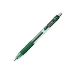 Image of Zebra Z-Grip Ballpoint Pen Retractable Green Pack of 12