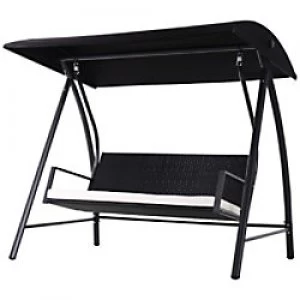 Image of Outsunny Outdoor Rattan Swing Chair Black Rattan, Fabric 01-0770