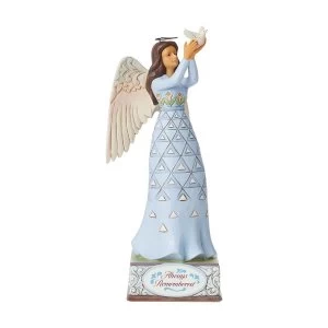 image of Always Remembered Bereavement Angel Figurine Heartwood Creek by Jim Shore