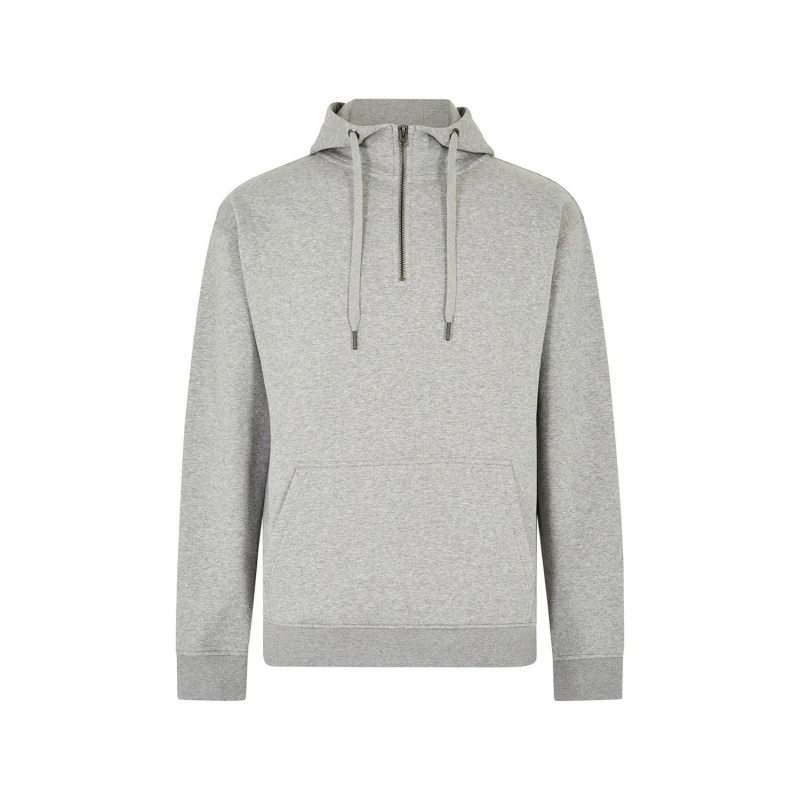 Image of Kustom Kit Mens Quarter Zip Hoodie in Grey Size: Large Grey Male L