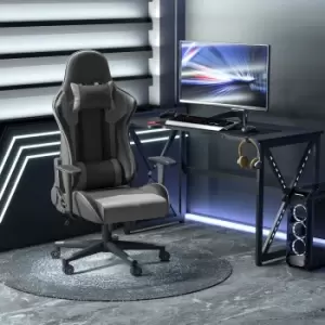 Image of Vinsetto High Back Reclining Racing Gaming Chair with Head Pillow, black
