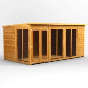 Image of Power Sheds - 14x8 Power Pent Summerhouse - Brown