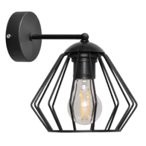 image of Agat Wall Lamp Black 25cm