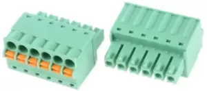 Phoenix Contact Fk-Mcp 1,5/ 6-St-3,81 Terminal Block, Pluggable, 6Pos, 16Awg