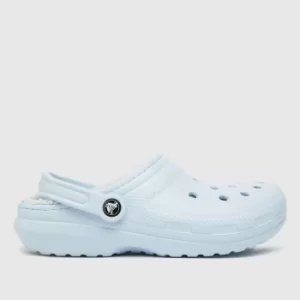 image of Crocs Pale Blue Warm Lined Clogs Sandals