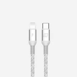 image of Momax Elite Link Lightning to Type-C Cable (1.2M) - Silver