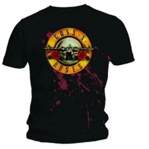 image of Guns N Roses Bullet Mens Black T Shirt: Large