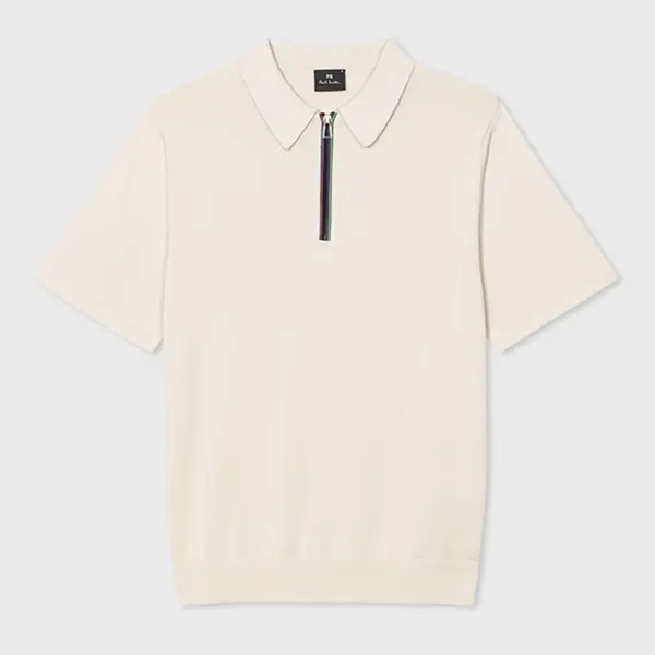 image of Ps Paul Smith Mens Sweater Ss Zip Polo