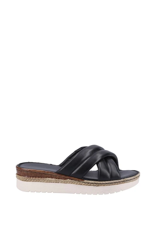 Image of Hush Puppies Womens 'Samira' Mule Sandal in Black Size: 4 Black Female 4