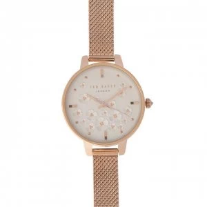 Image of Ted Baker Mesh Rose Gold Watch - Rose gold