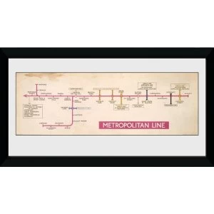 image of Transport For London Metropolitan Line 50 x 100 Framed Collector Print