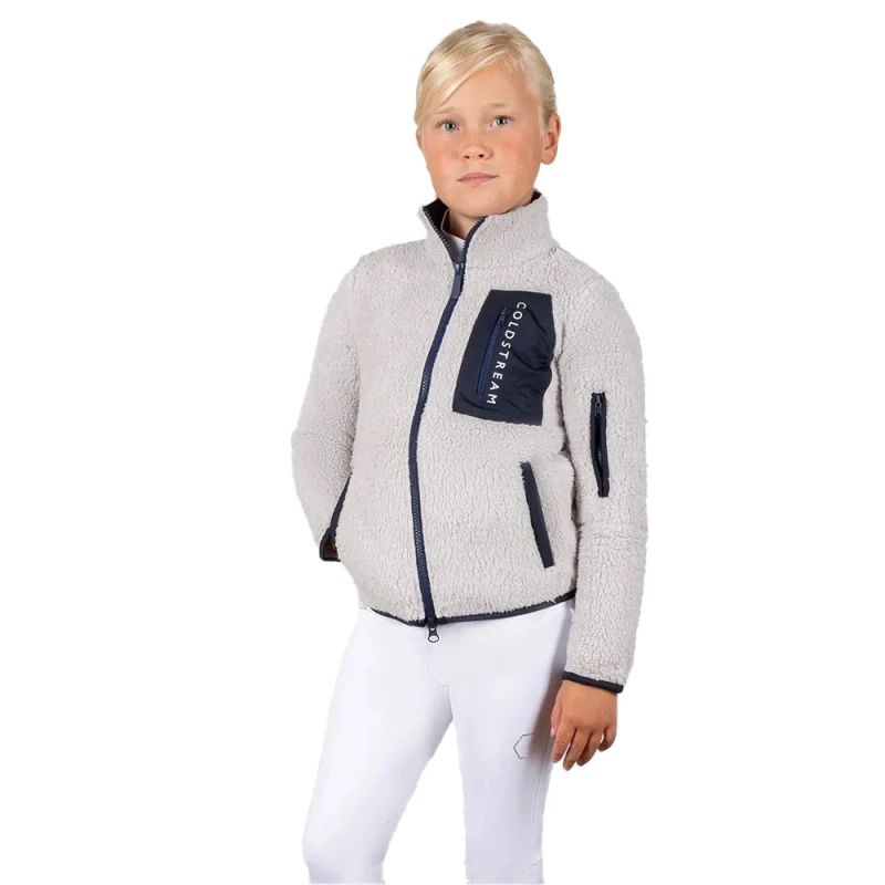 Image of Coldstream Next Generation Millfield Teddy Fleece Jacket in Light Grey Size: 11-12 Years Light Grey Unisex 11-12 Years