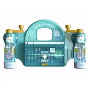 Image of Wallace Cameron Emergency Eyewash Station Mirror 8x Eyepods 2x Eyepads