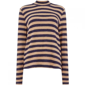 Maison De Nimes Striped Warm Handle Roll Neck - Navy