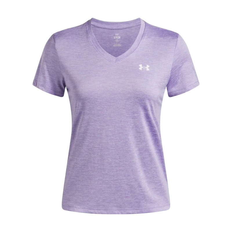 Image of Womens V-neck T-Shirt Under Armour Tech Twist Blanc Female XL