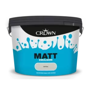 Image of Crown Matt Emulsion - Soft Grey - 10L