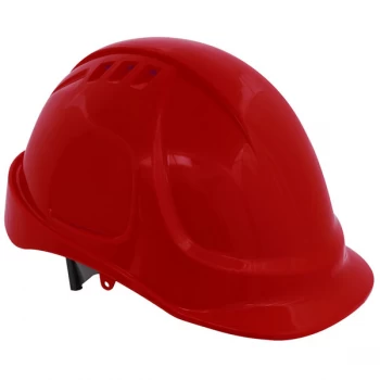 Image of Worksafe 502R Plus Safety Helmet - Vented (Red)