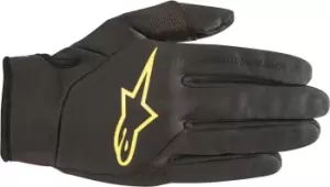 Image of Alpinestars Cascade Gore-Tex Infinium Bicycle Gloves, black-yellow Size M black-yellow, Size M