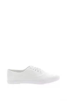 image of Lace White Canvas Gym Plimsolls