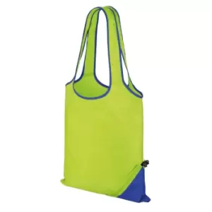 image of Result Core Compact Shopping Bag (One Size) (Lime/Royal)