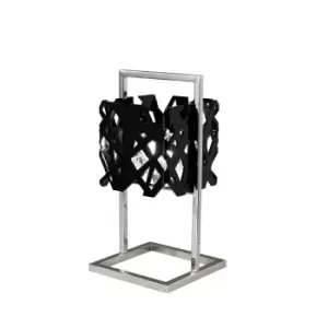 Image of Tokio Table Lamp 1 Light G9, Gloss Black/Polished Chrome