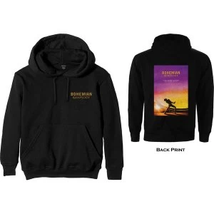 image of Queen - Bohemian Rhapsody Movie Poster Mens X-Large Pullover Hoodie - Black