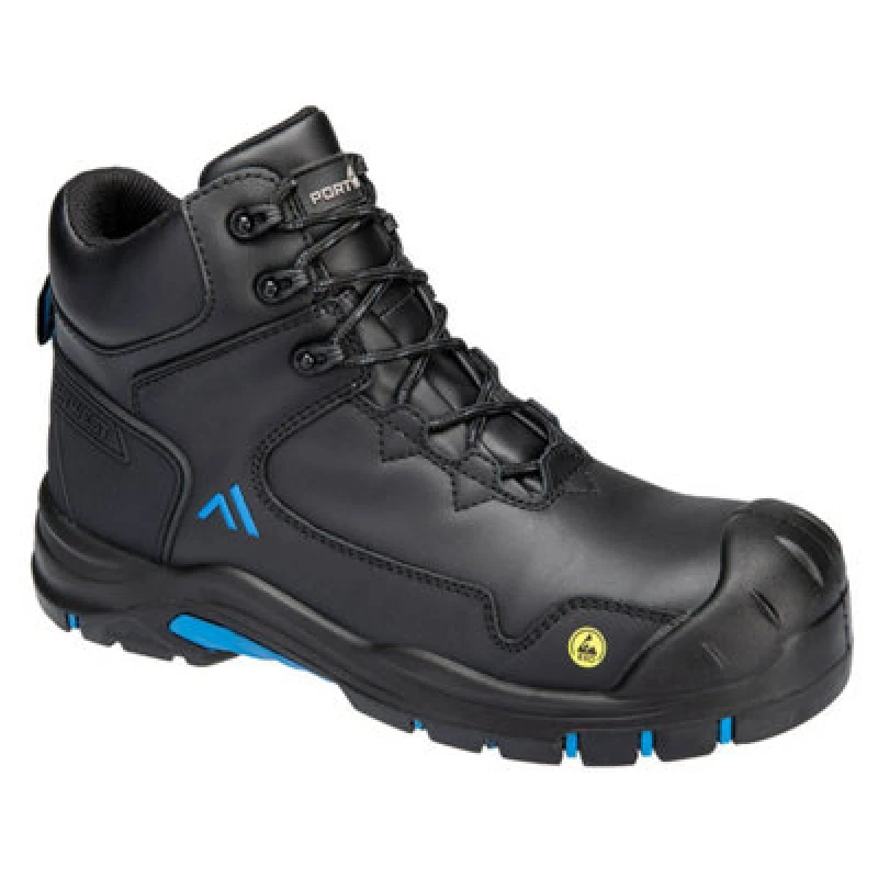 Image of Portwest Apex Composite Mid ESD Safety Boots FC18BKB47 Colour: Black / Blue