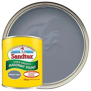 image of Sandtex Ultra Smooth Masonry Paint Vermont Grey 150ml