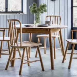 Image of Crossland Grove Oxford Round Extending Table Light Wood 1550X1100X750mm