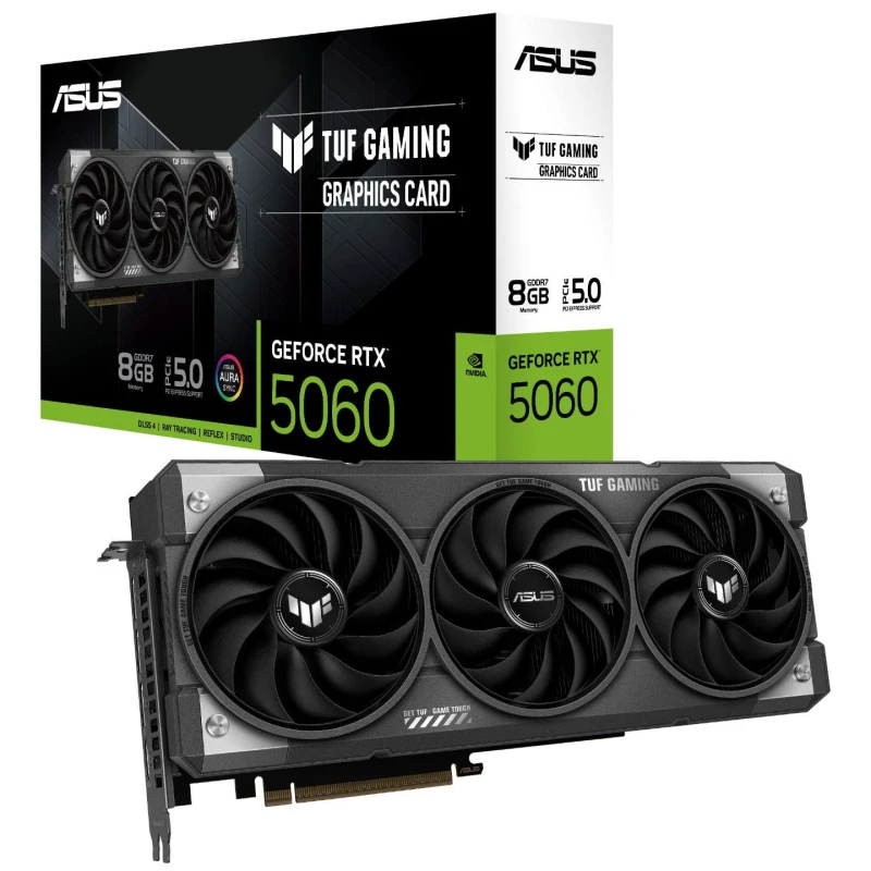 Image of ASUS TUF Gaming NVIDIA GeForce RTX 5060 8GB GDDR7 Graphics Card - 90YV0N01-M0NA00