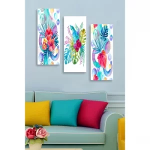 Image of MDF0044 Multicolor Decorative MDF Painting (3 Pieces)
