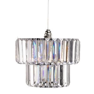 image of The Lighting and Interiors Group Gatsby Art Deco Pendant Light - Chrome