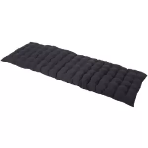 Image of Black Bench Cushion, Three Seater - Homescapes