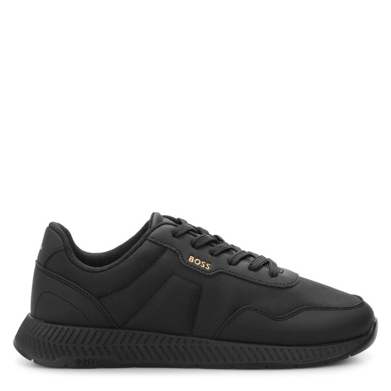 Image of Boss Mens Titanium Run Low-Top Trainers Low Trainers 6 (40) Black 10550440260