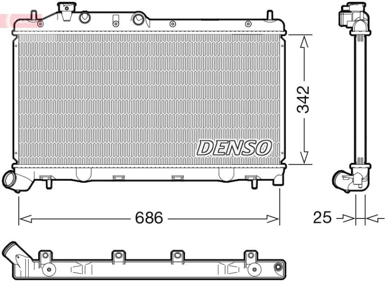 Image of DENSO Engine radiator DENSO DRM36026