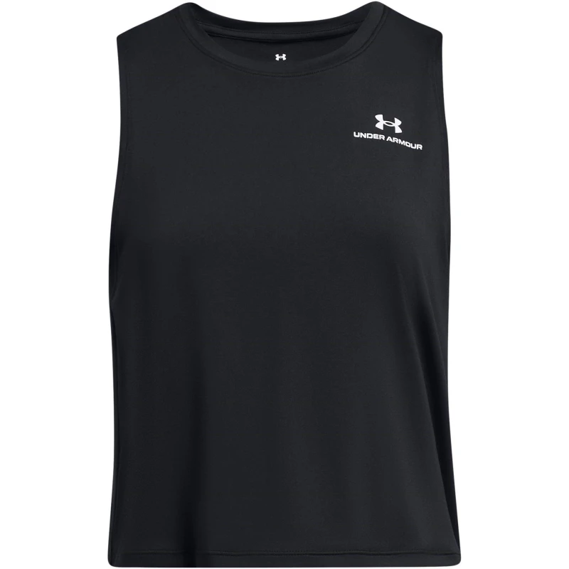 Image of Under Armour Armour Vanish Energy Crop Tank Gym Vest Womens - Black 10