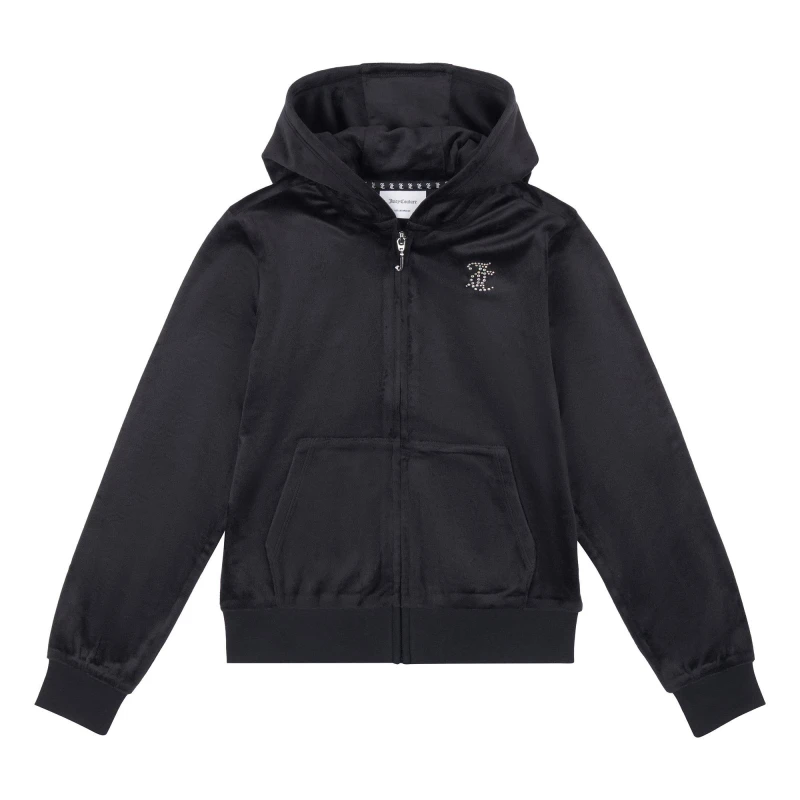 Image of Juicy Couture Velour Hoody Black 102 female 9-10 Yrs