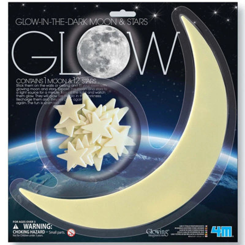 Image of 4M Glow-In-The-Dark Moon And Stars