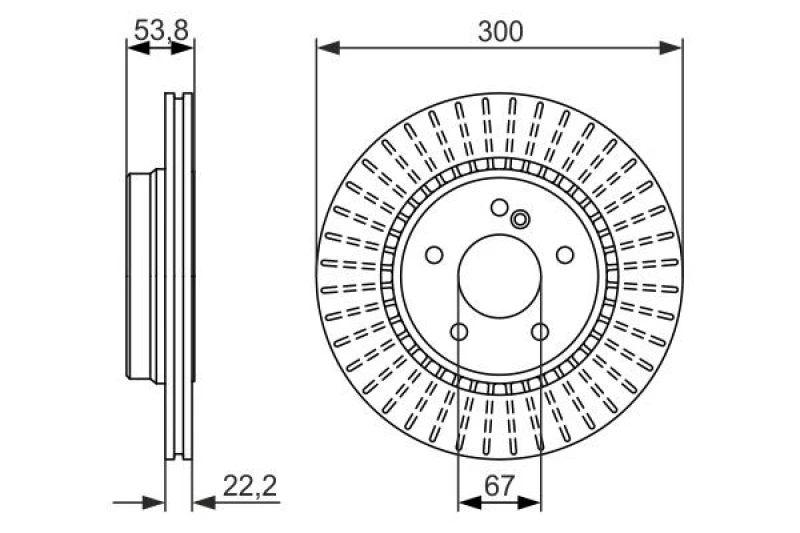 Image of Bosch 0 986 479 653 Brake disc Vented, Coated, Alloyed/High-carbon, with bolts/screws Brake Disc (82)