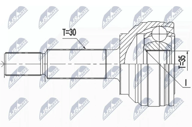Image of NTY CV joint kit NTY NPZ-CH-034