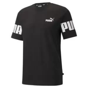 image of Puma Power T Shirt Mens - Black