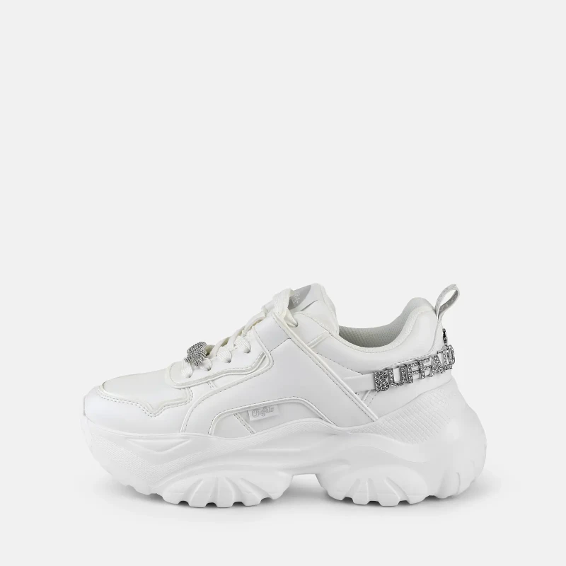 Image of Buffalo Vegan nappa sneakers For Her Buffalo Bliss Spark Blanc Female 39