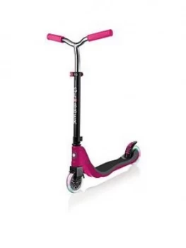 image of Globber Flow 125 Lights Scooter - Black/Pink