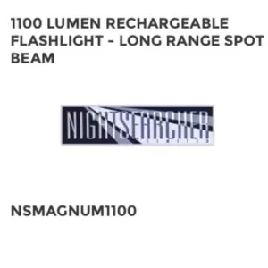 image of 1100 LUMEN RECHARGEABLE FLASHLIGHT - LONG RANGE SPOT BEAM