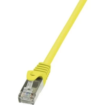 image of LogiLink CP1037S RJ45 Network cable, patch cable CAT 5e F/UTP 1m Yellow incl. detent