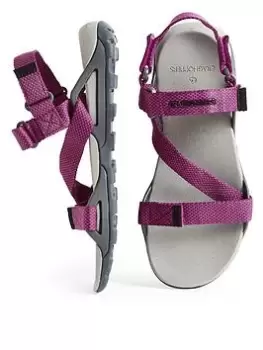 image of Craghoppers Lady Locke 2 In 1 Sandals - Charcoal/Berry, Charcoal/Berry, Size 3, Women