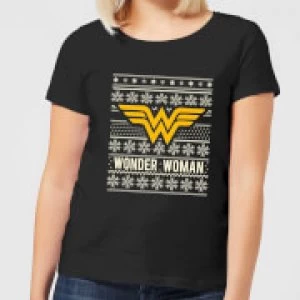 Image of DC Wonder Woman Womens Christmas T-Shirt - Black